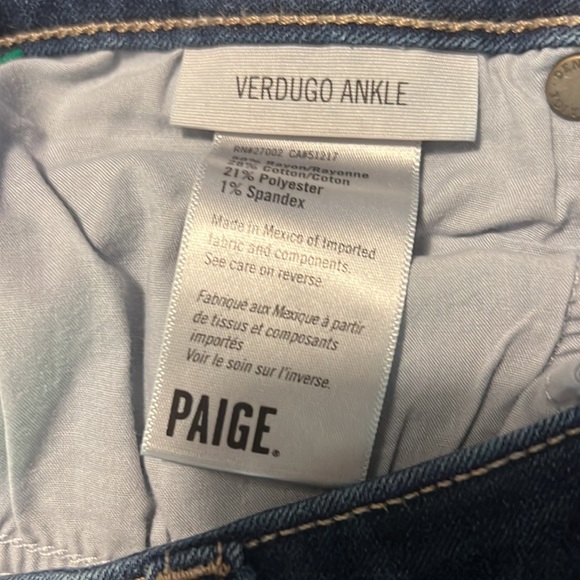 Paige Verdugo Ankle Skinny Jeans in Excellent Condition sz29 - Picture 3 of 5